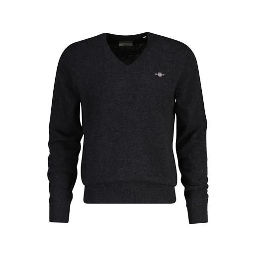 GANT extrafine lana di agnello con scollo a v maglione, cacao, xxl uomo