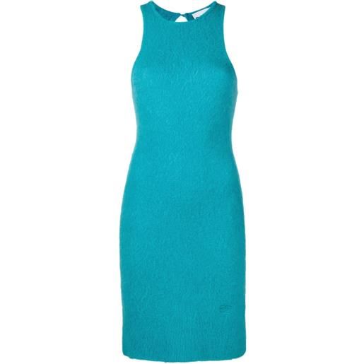 GANNI abito smanicato in maglia - blu