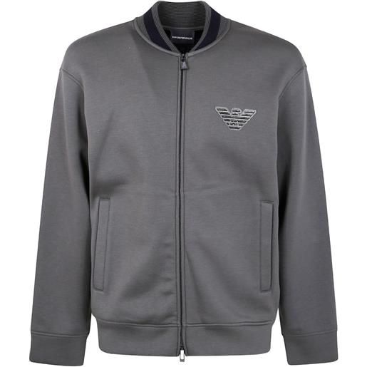 Emporio Armani bomber con applicazione - nero