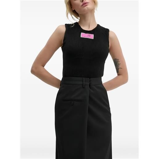 MM6 Maison Margiela body con stampa - nero