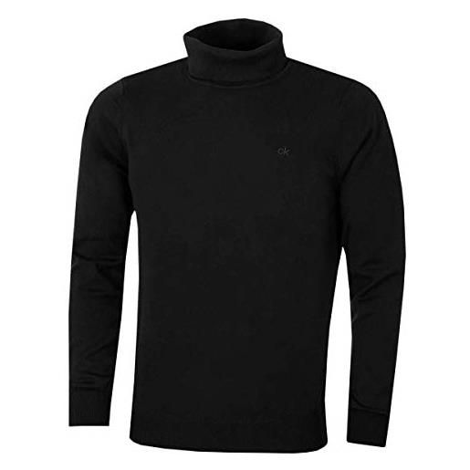 Calvin Klein uomo maglia dolcevita superior wool turtle k10k110420 xl nero beh ck black