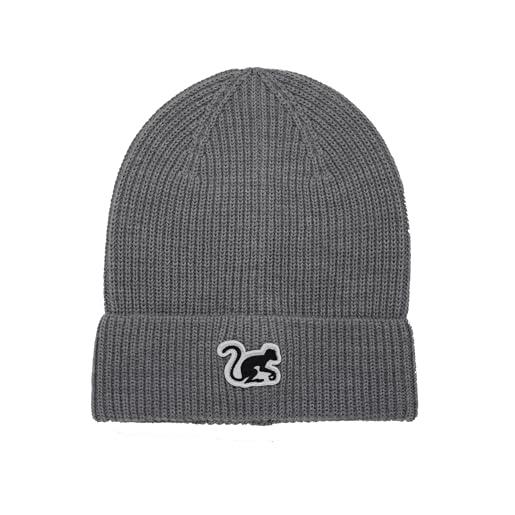 Surf Monkey berretto 100% lana merino - uomo/donna, grigio diaspro, taglia unica