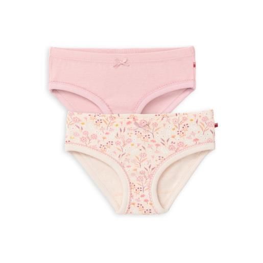 People Wear Organic slip in cotone biologico fiori - set da 2 pz - col. Rosa