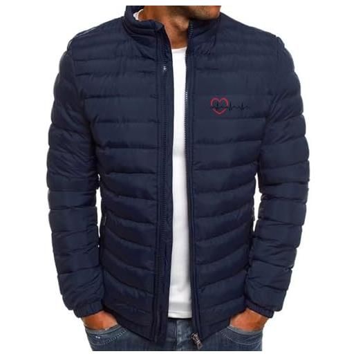 Huoghebg giubbotto da uomo senza cappuccio black friday cappotto uomo con zip e tasche invernale piumini donna invernali saldi piumino uomo 100 grammi giacca slim fit comodo trapuntato outerwear