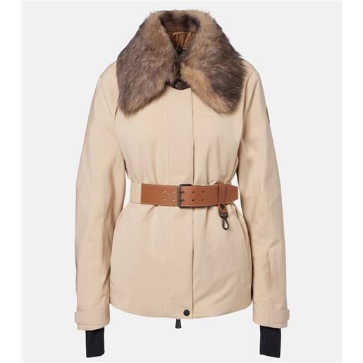 Moncler Grenoble piumino vizelles con shearling