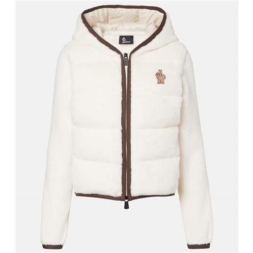 Moncler Grenoble piumino in pile con cappuccio