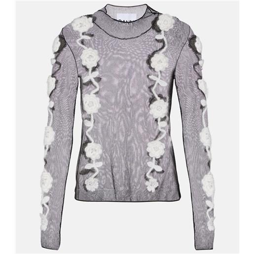 Ganni top con crochet