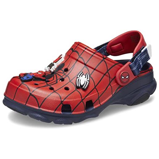 Crocs spider-man all terrain clog t, zoccoli unisex - bambini e ragazzi, marina militare, 23/24 eu