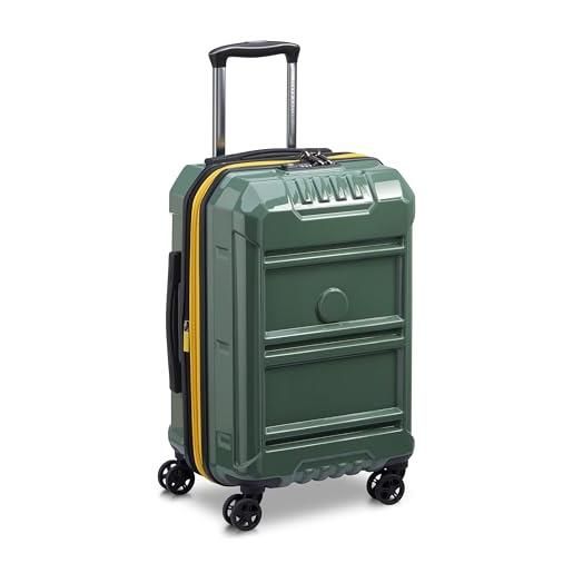 DELSEY paris rempart hardside - valigia espandibile con ruote girevoli, verde militare, 19 carry-on, robusto