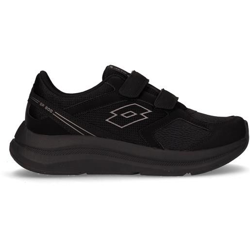 LOTTO speedride 80 sneaker in ecopelle e tessuto nero - uomo - nero