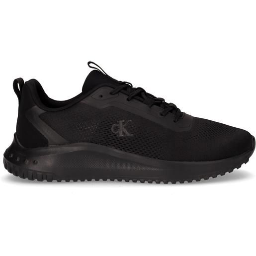CALVIN KLEIN eva runner mix sneaker in tessuto nero - uomo - nero