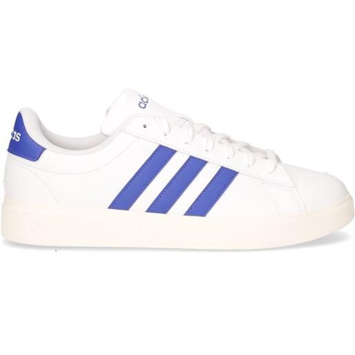 ADIDAS grand court 2.0 sneaker in ecopelle bianco blu - uomo - bianco blu