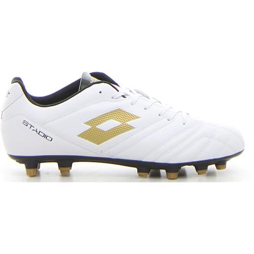 LOTTO stadio 705 fg scarpa da calcio bianco nero oro - uomo - bianco nero oro