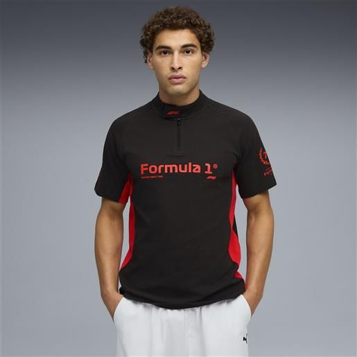 PUMA polo f1® 75yrs da uomo, abbigliamento, nero, s