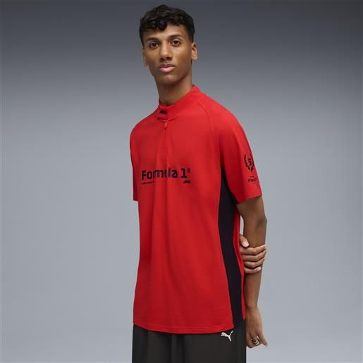 PUMA polo f1® 75yrs da uomo, abbigliamento, rosso, s