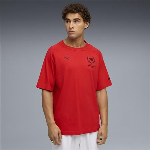 PUMA t-shirt f1® 75yrs dal taglio morbido da uomo, abbigliamento, rosso, s