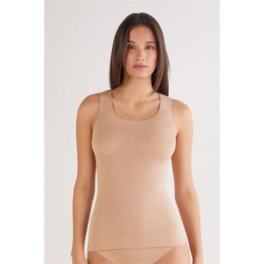 Intimissimi canotta spalla larga in modal ultralight con cashmere naturale