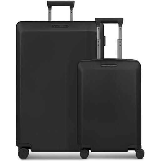 Porsche Design voyager 4 ruote set di valigie 2 pezzi con piega di espansione nero