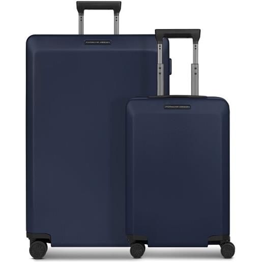 Porsche Design voyager 4 ruote set di valigie 2 pezzi con piega di espansione blu