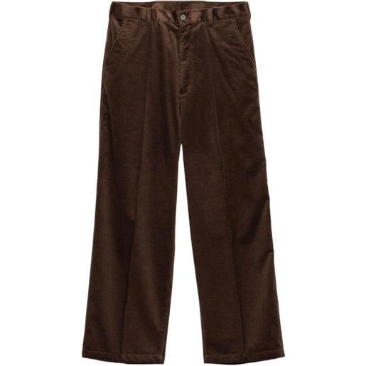 Prada pantaloni dritti a coste - marrone