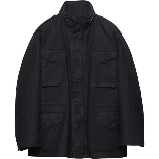 Prada giacca-camicia con tasche - nero