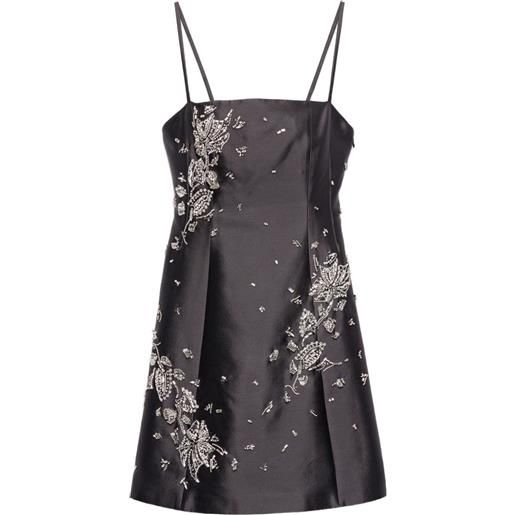 Prada abito corto con decorazione - grigio