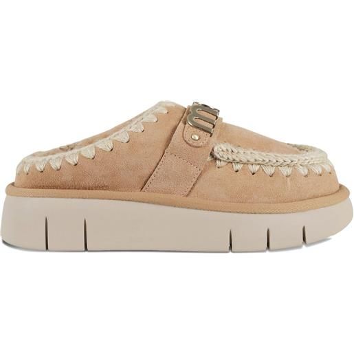 Mou mules in pelle di pecora - toni neutri