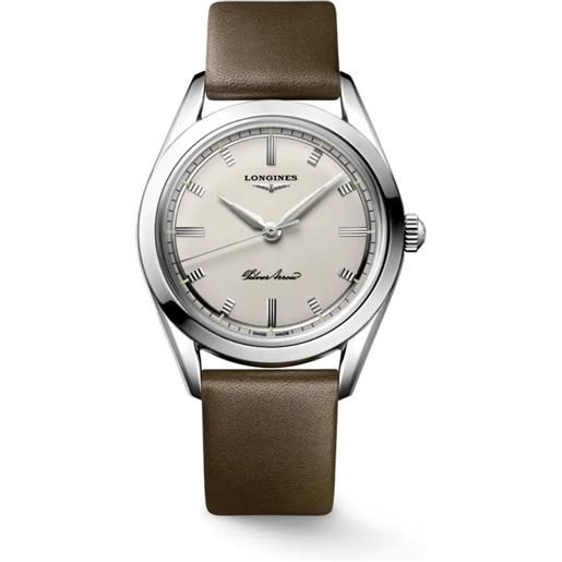 Longines orologio silver arrow l2.834.4.72.2 auto 38.5mm uomo Longines