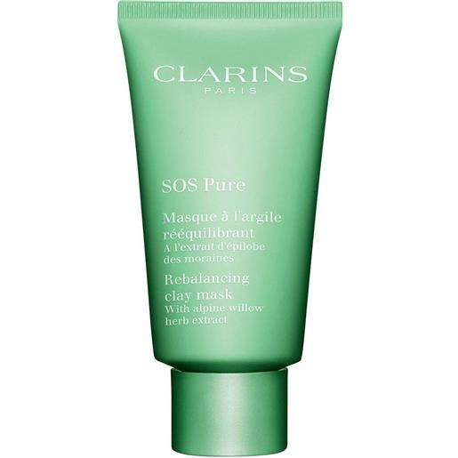 Clarins sos masque a l'argile reequilibrant maschera purificante 75 ml