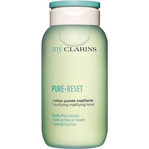 Clarins pure-reset lotion purete matifiante lozione viso opacizzante 200 ml