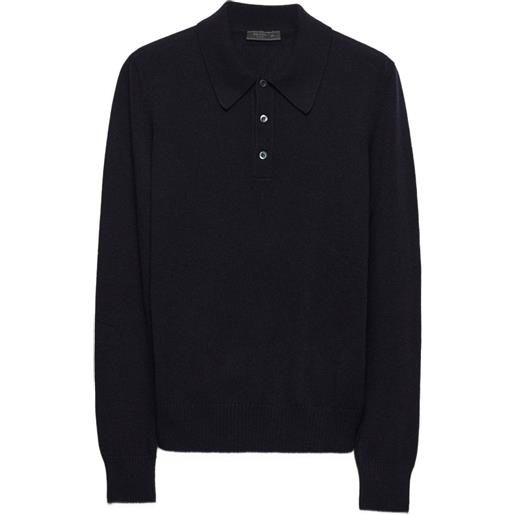 Prada polo in cashmere - blu