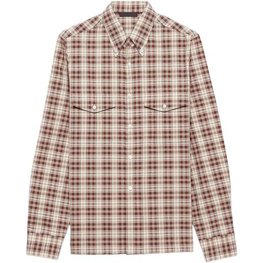 Prada camicia a quadri - toni neutri