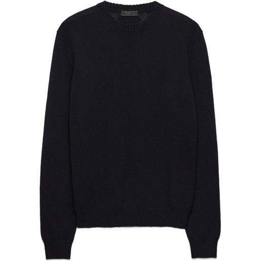 Prada maglione con logo - blu