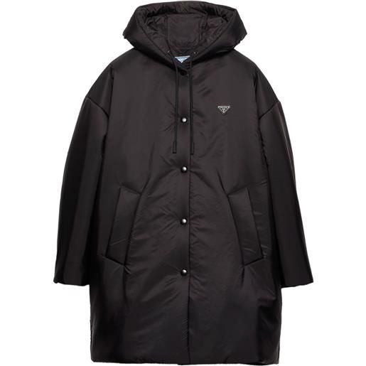 Prada cappotto con cappuccio - nero
