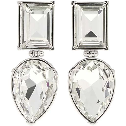 Alexander McQueen orecchini con cristalli - argento