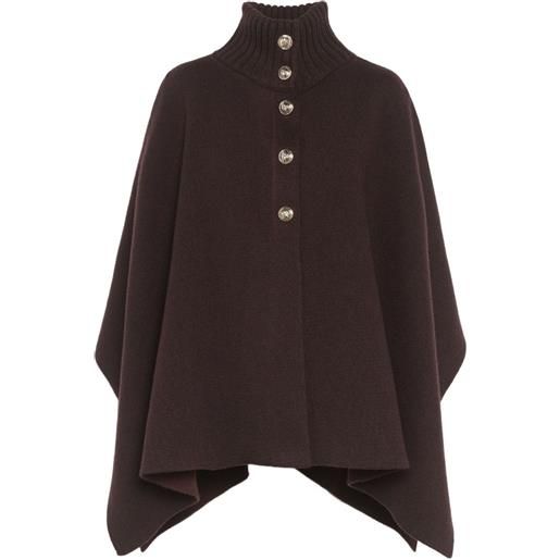 Barrie poncho a collo alto - marrone