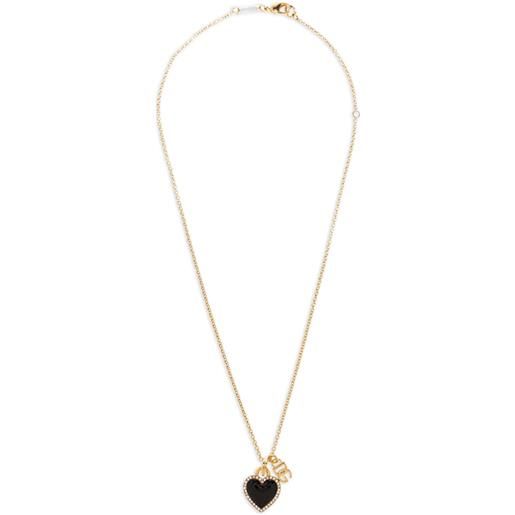 Collana MVMT Heartlock Con Pendente A Cuore – Donna – Acciaio Inox Con Placcatura Ionica Nera, Lunghezza 50,8 Cm