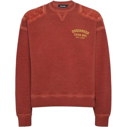 DSQUARED2 felpa girocollo con logo - rosso
