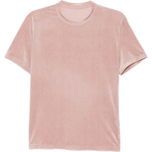 System t-shirt in velluto - toni neutri