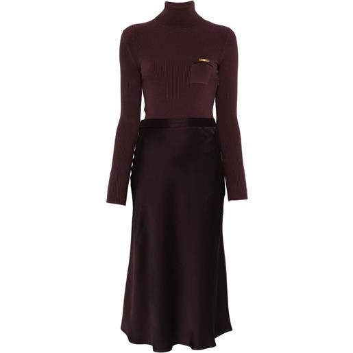 Elisabetta Franchi abito a collo alto - rosso