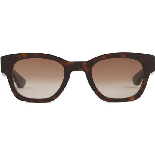 Alexander McQueen occhiali da sole squadrati - marrone