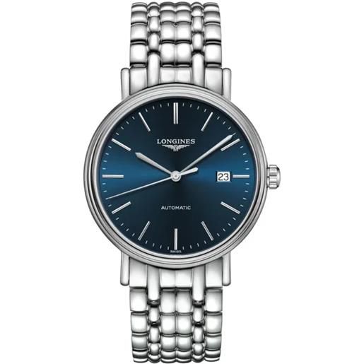 Longines orologio presence l4.922.4.92.6 auto blu 40mm uomo Longines