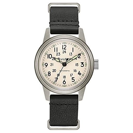 Bulova Orologio Uomo Meccanico Con Cinturino In Pelle, Cassa In Acciaio 42mm, Vetro Zaffiro, Modello 96A217 - 3