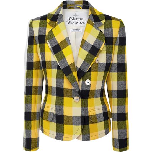 Vivienne Westwood giacca doppiopetto georgia a quadri - giallo