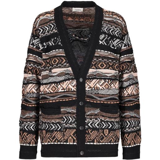 Laneus cardigan a fantasia - nero