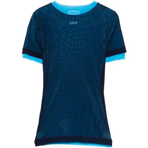 Off-White top in rete - blu