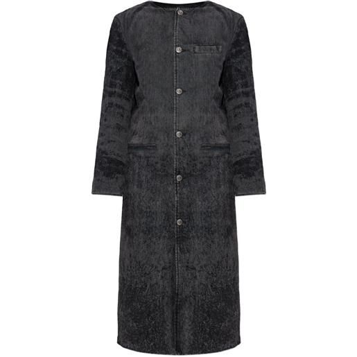 Diesel cappotto denim de-ancelot - nero