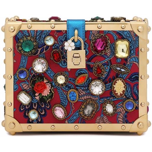 Dolce & Gabbana borsa jacquard dolce box - blu