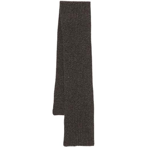 Agnona sciarpa con bottoni - grigio