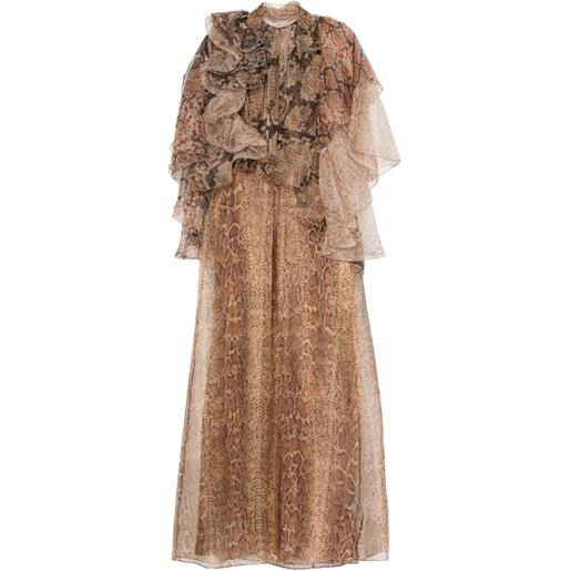 ZIMMERMANN abito con ruches - marrone